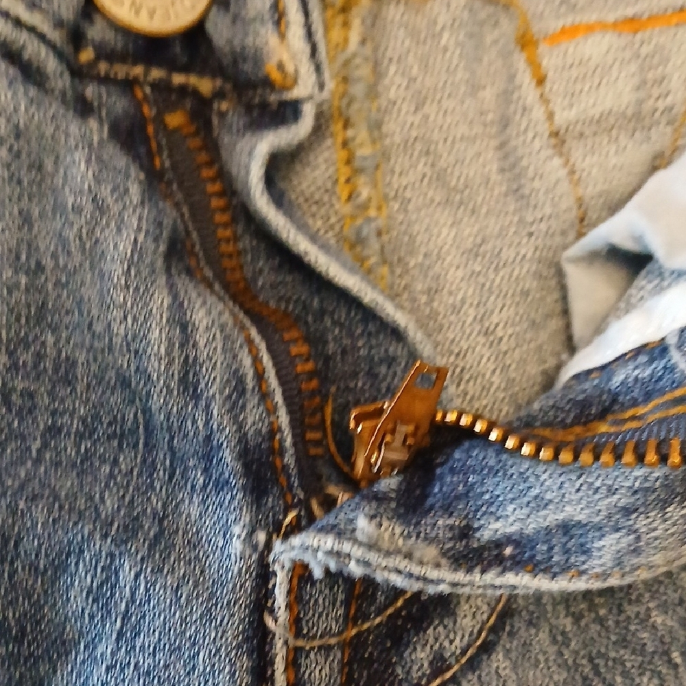 Vintage Y2K True Religion Jeans "Bobby" 26 Goddess Pocket Needs Zipper Repair - Picture 6 of 7